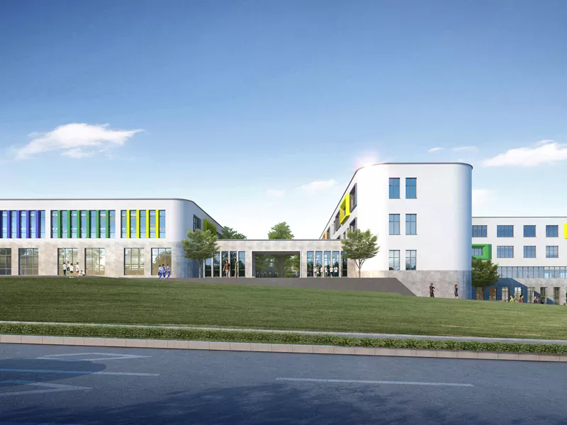 Prefabrikkerte stålstruktur skolebygning