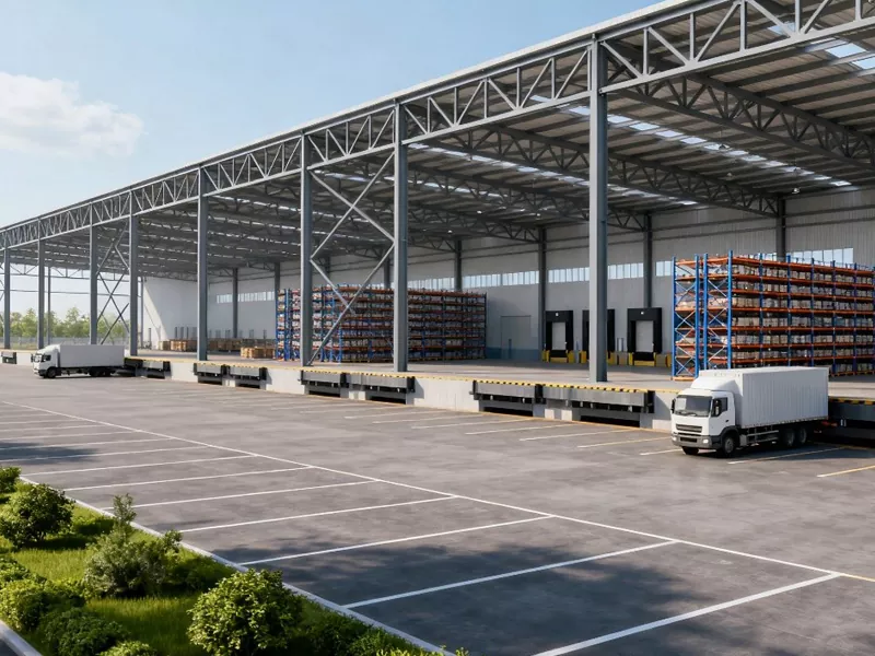 Bygg for distribusjonssenter for stålkonstruksjoner